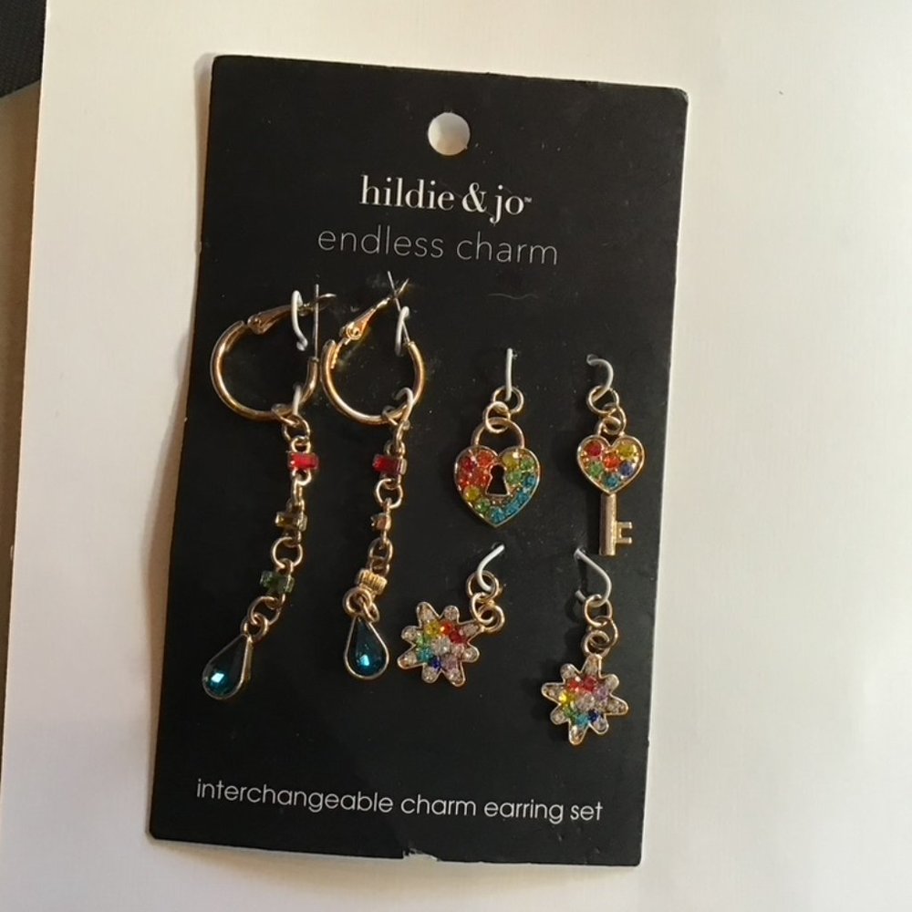 💎✨"Triple the Glam: Hilde and Jo Earring Trio Set 💎✨